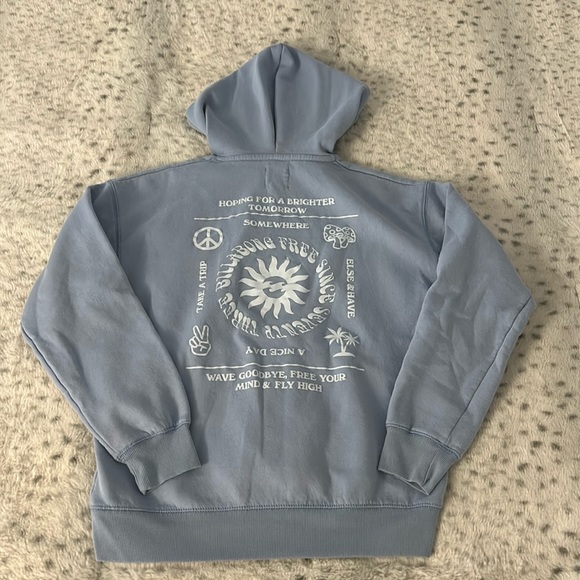 Billabong Tops - Blue Billiabong “hoping for a brighter tomorrow” hoodie